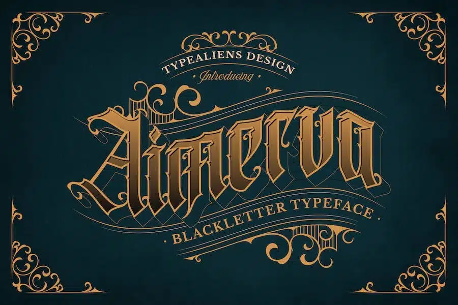 A blackletter typeface German Font