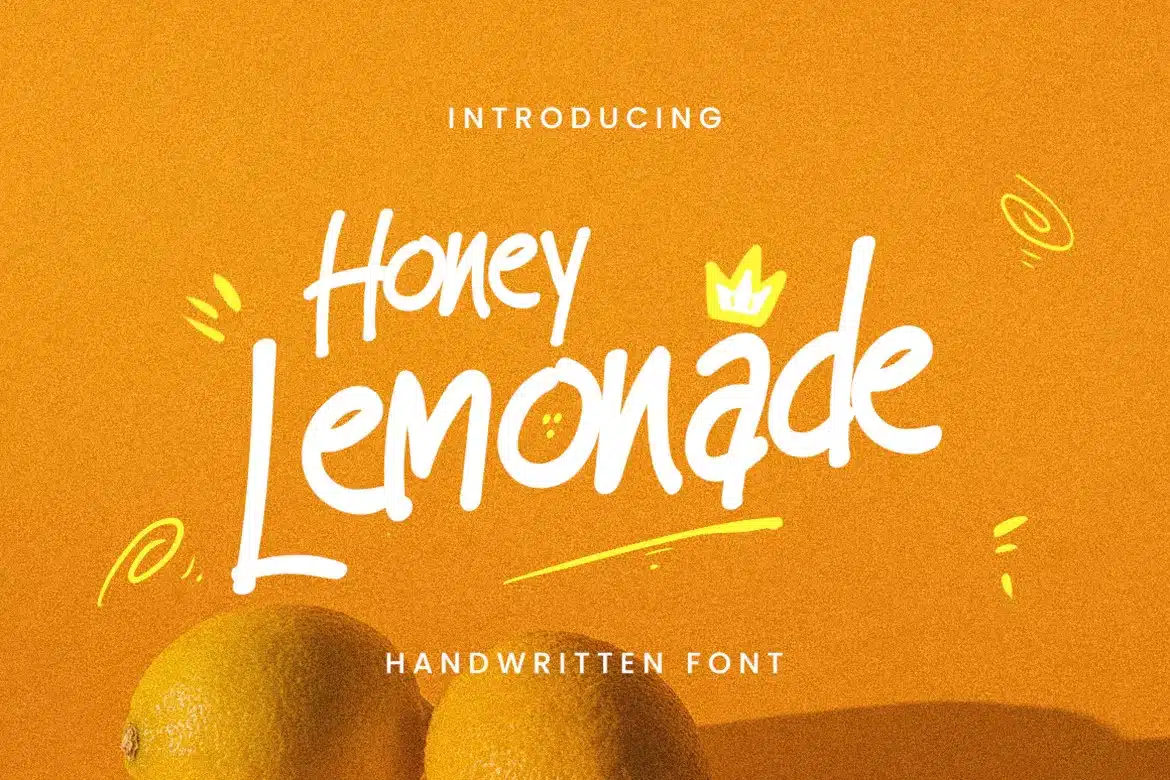 A handwritten Honey Font