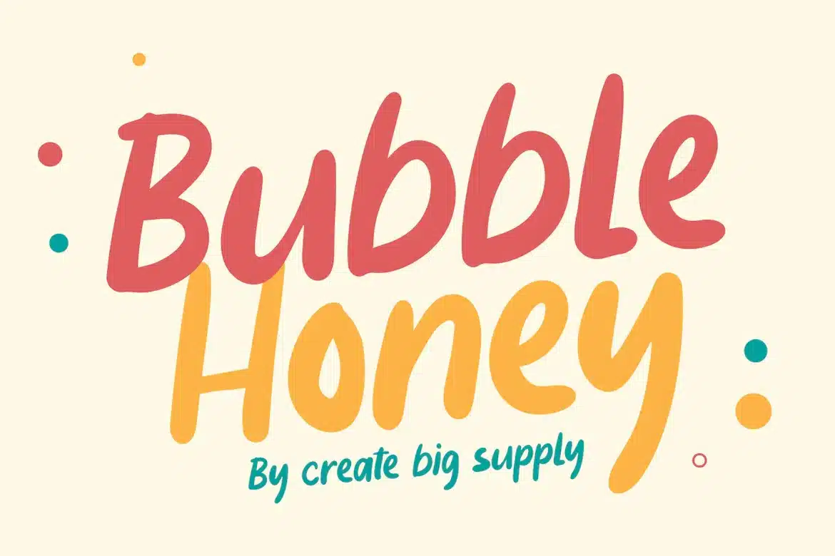 A bubble Honey Font