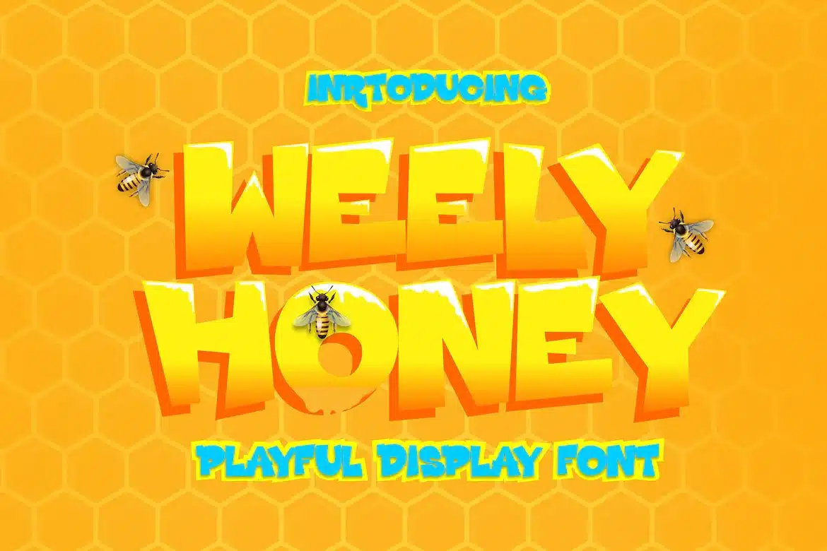 A playful display Honey Font