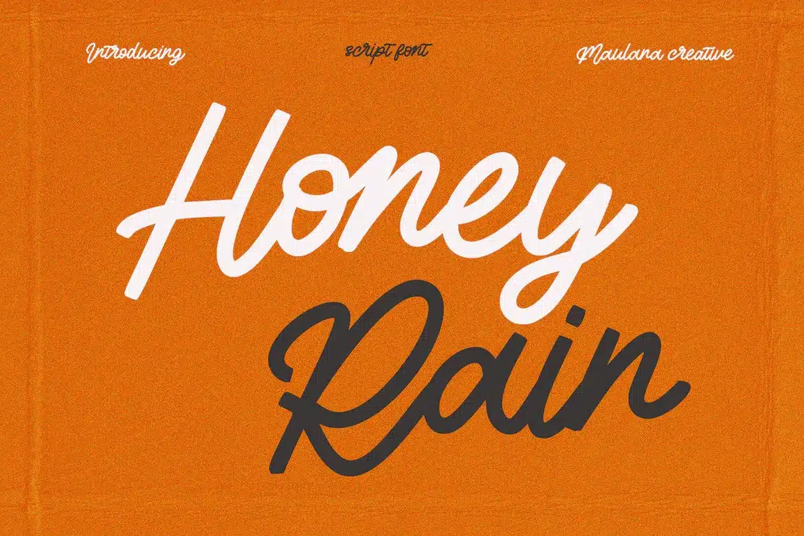 A creative Honey Font