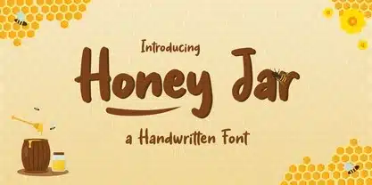 A handwritten Honey Font