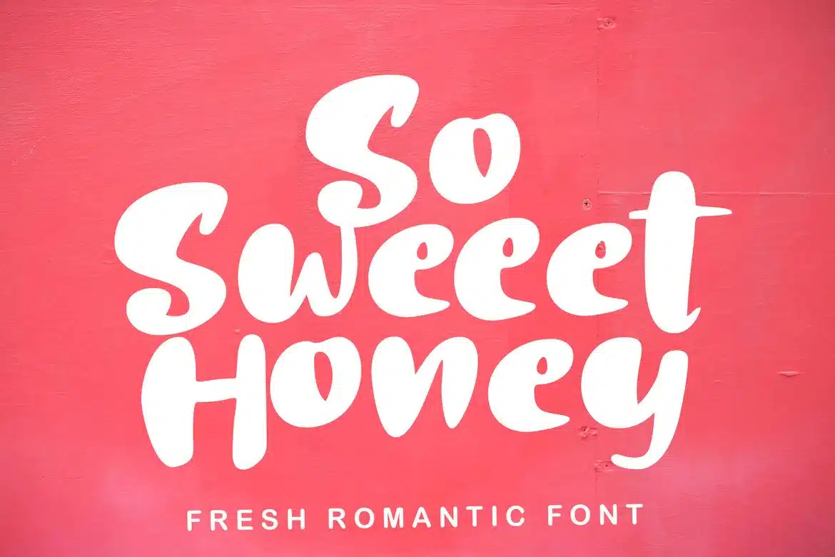 A fresh romantic Honey Font