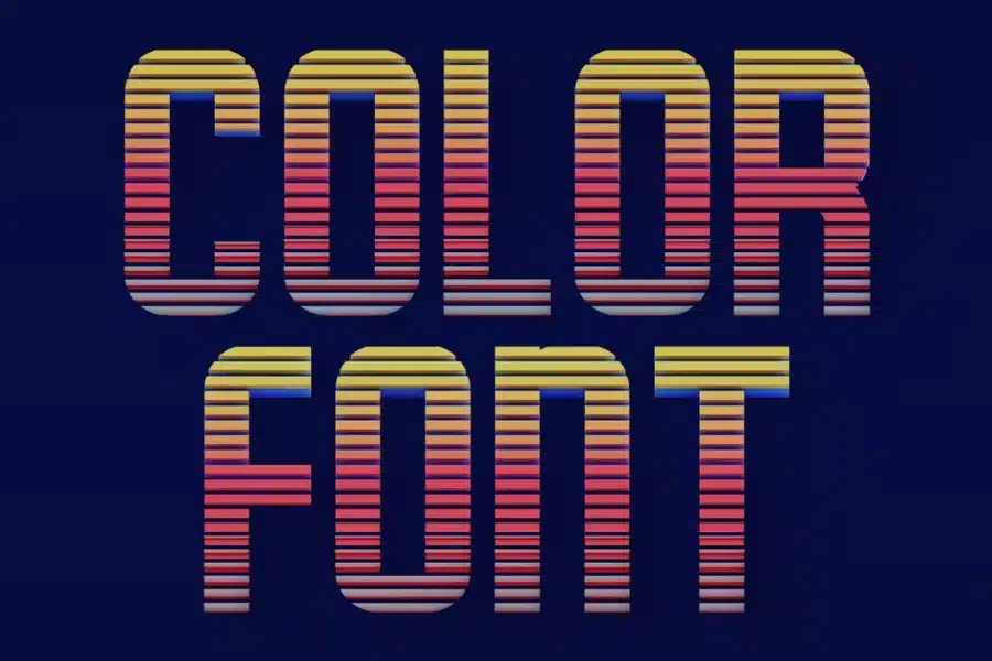 Horizontal Lines Color Font