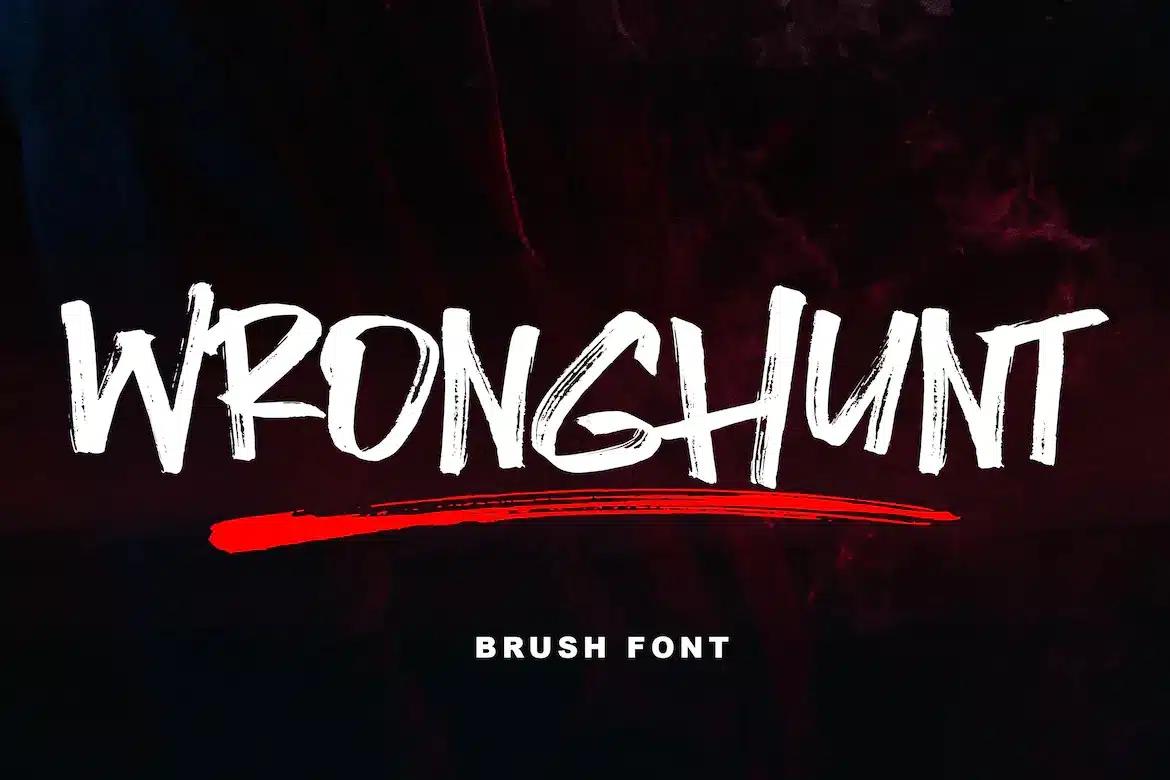 A brush Hunting Font