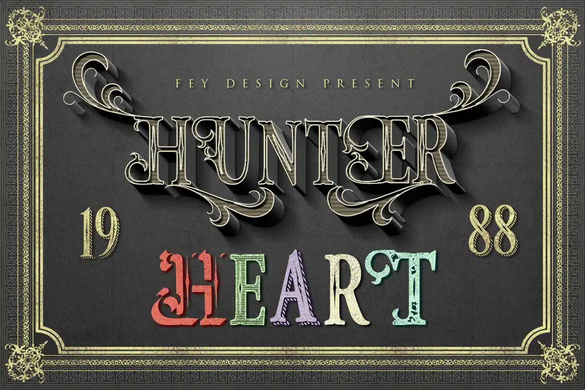 Hunter Heart Hunting Font