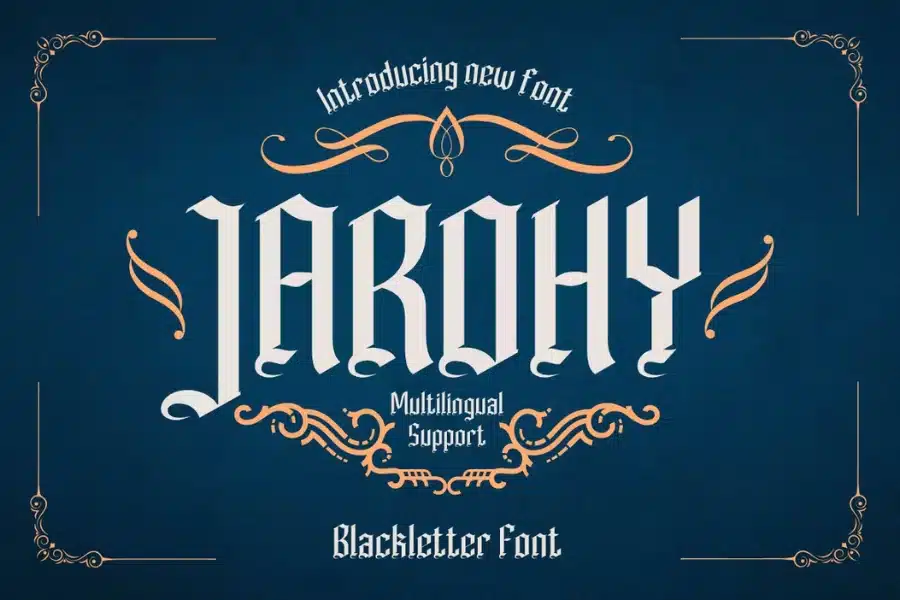 Jarohy Certificate Font