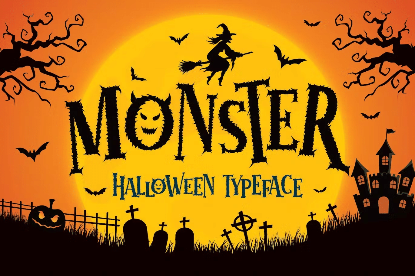 Monster Fonts - Halloween Typeface Font