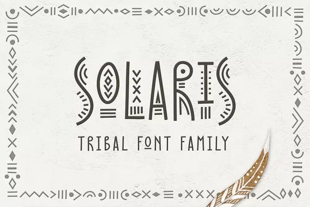 A tribal family Native American Font