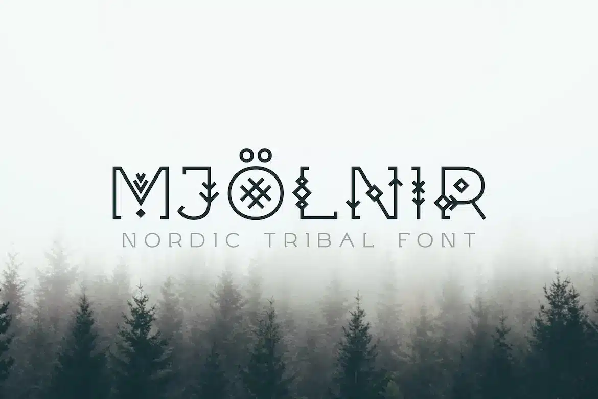 A nordic Tribal Native American Font