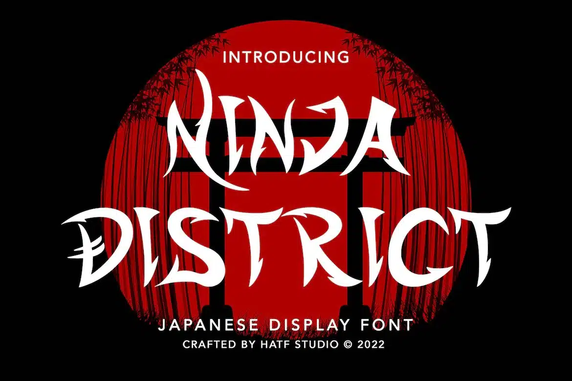 A Japanese display Ninja Font