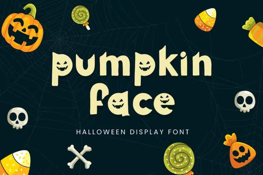 Pumpkin Face Pumpkin Font