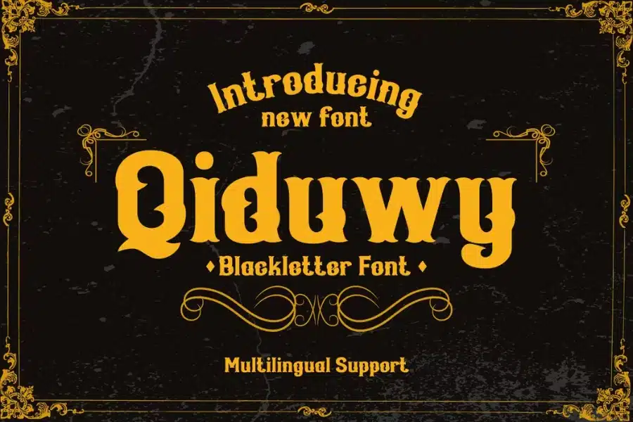 Qiduwy Certificate Font