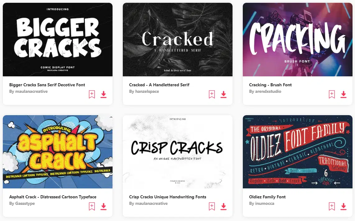 Best Cracked Fonts - Envato