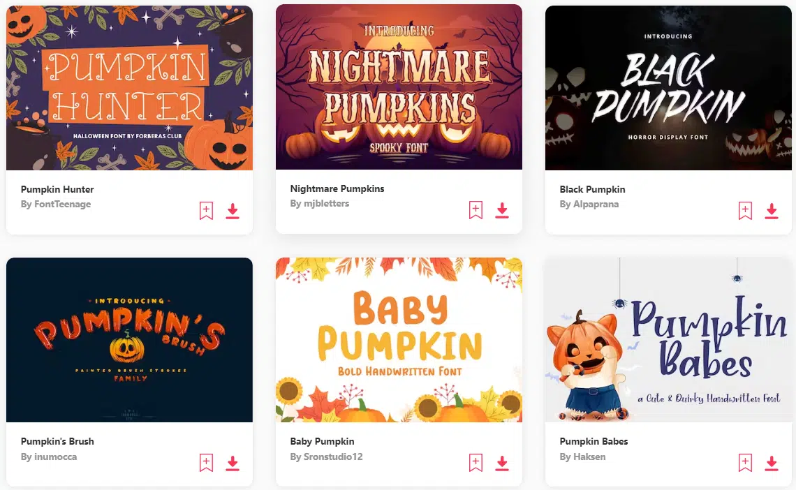 Best Pumpkin Fonts