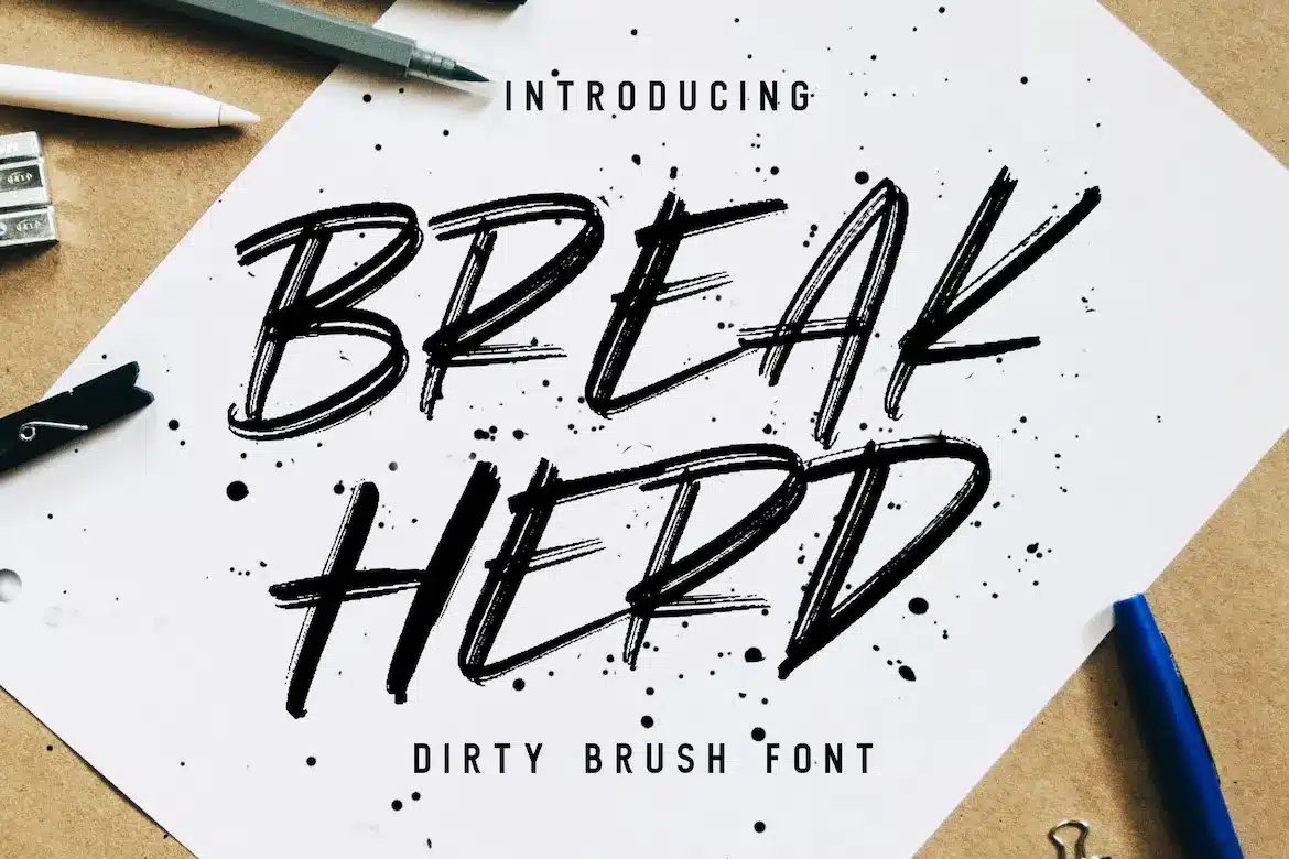 A dirty brush Streetwear Font