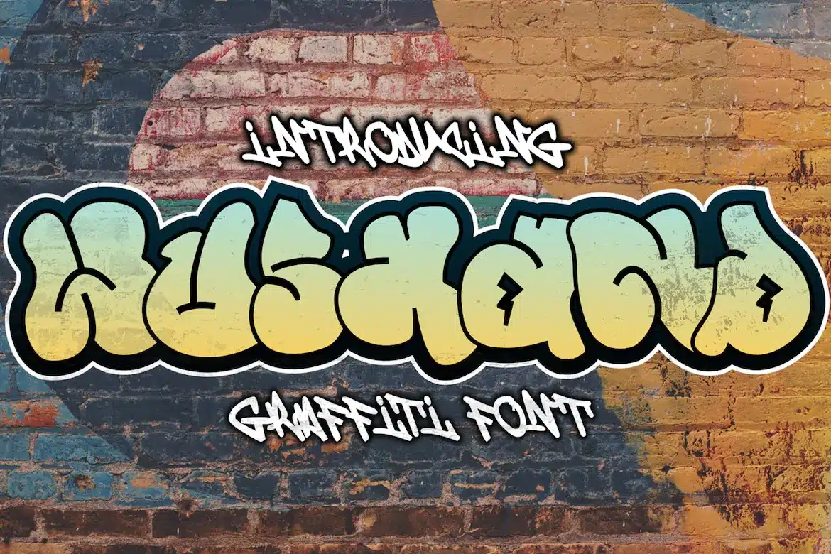 A graffiti Streetwear Font