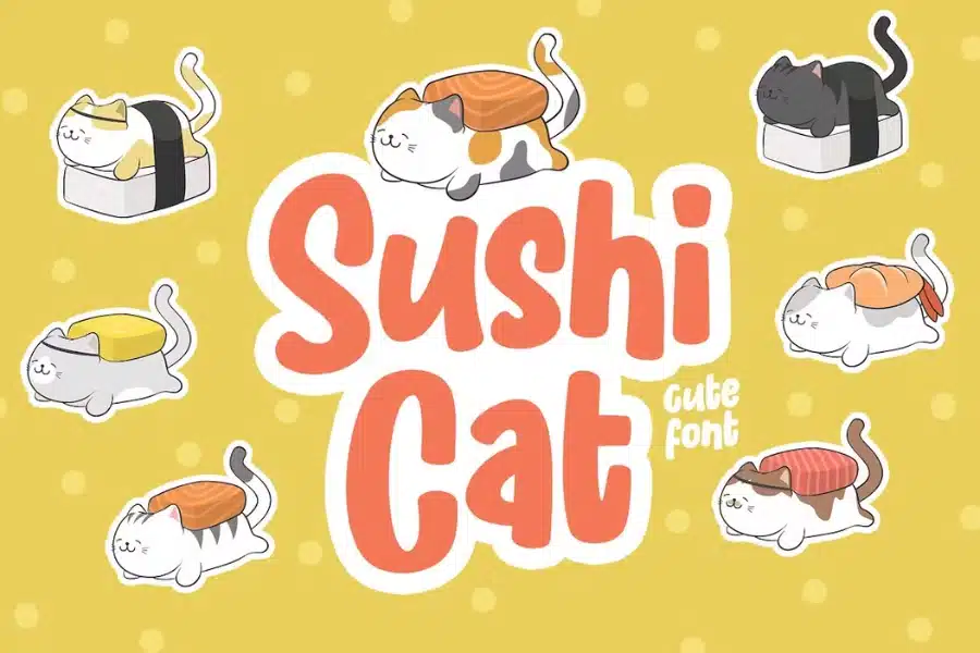 Sushi Cat Cat Font