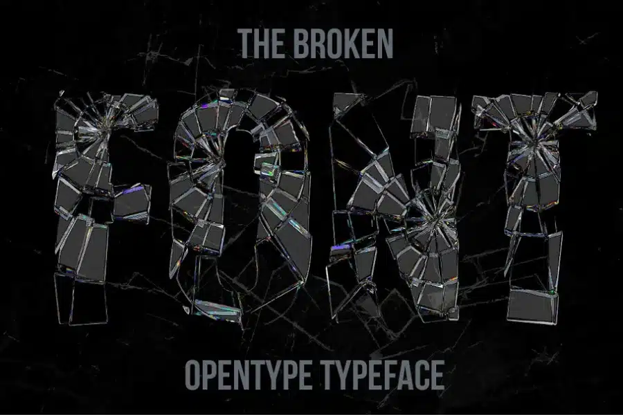 The Broken Cracked Font