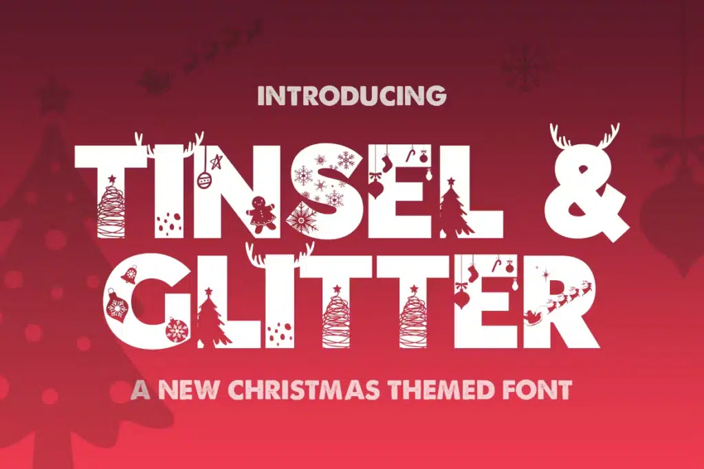 Tinsel & Glitter Silhouette Font
