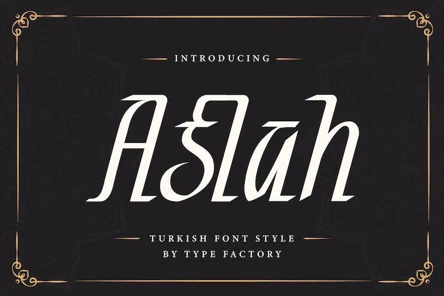 A Turkish Style Font