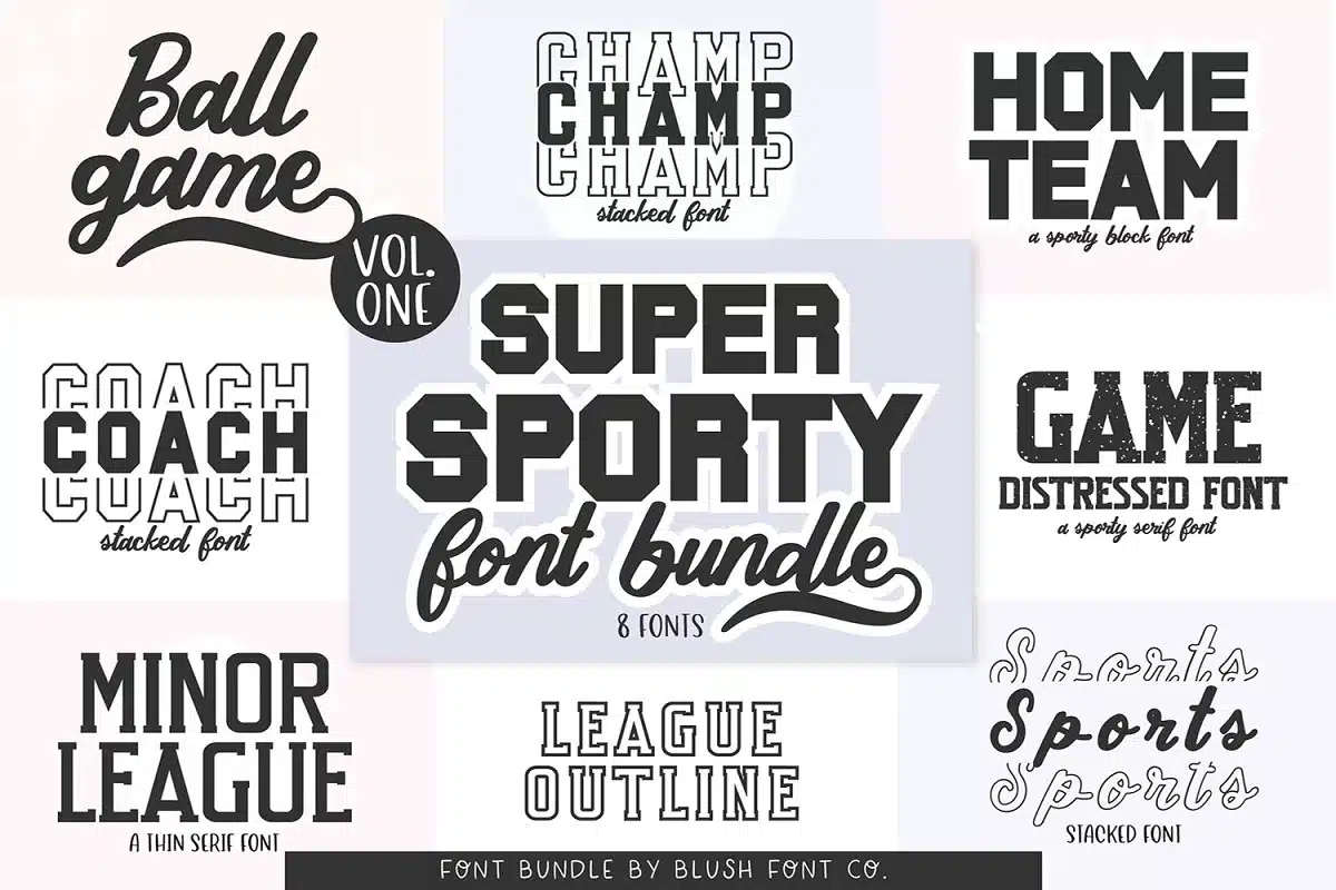 A league outline Volleyball Font