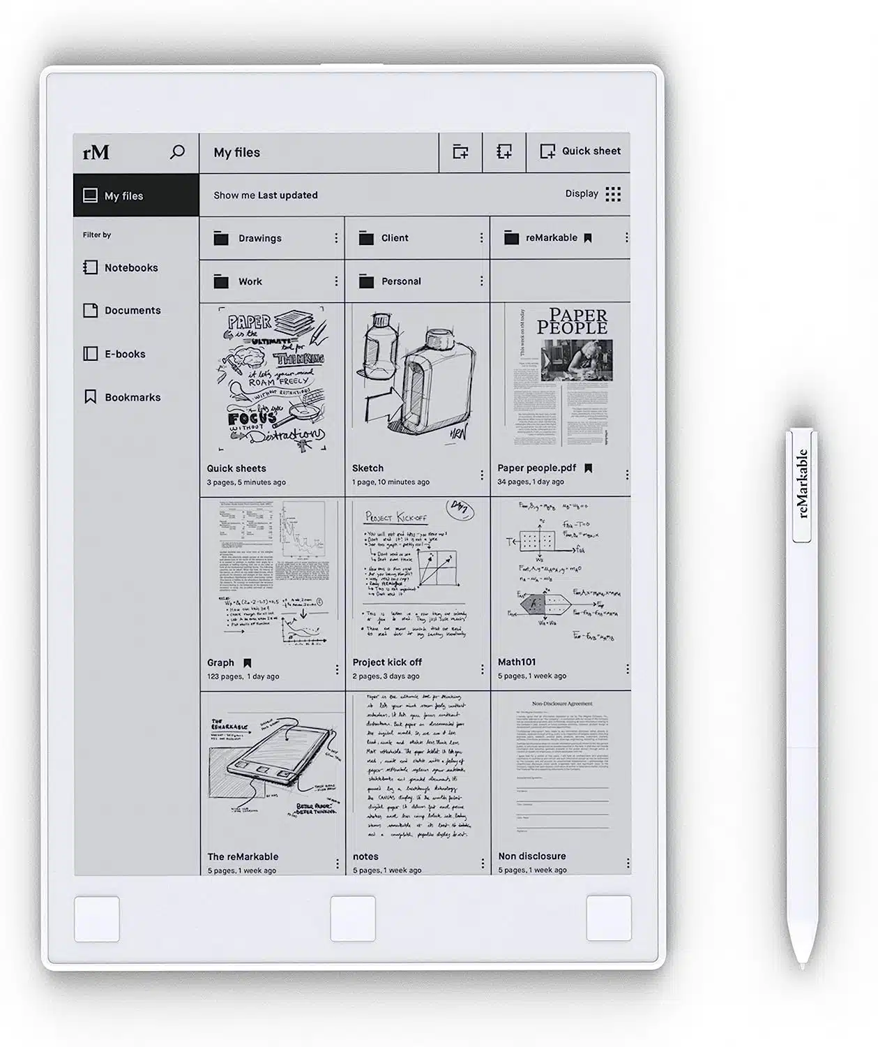  reMarkable Bundle 2 Notetaking Tablet