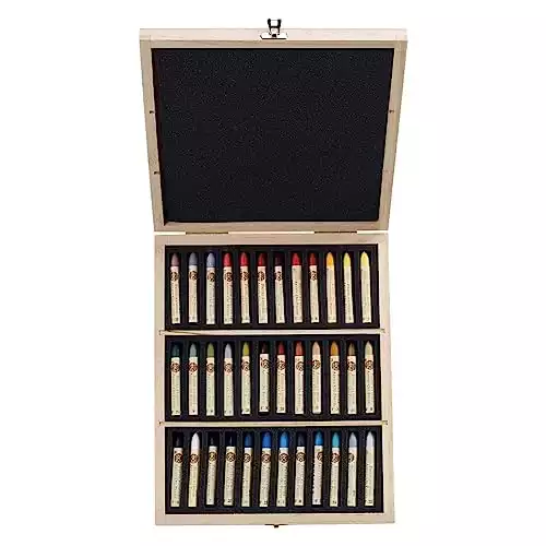 Sennelier Wooden Box Oil Pastel Set, 36 Count (Pack of 1), Multicolor