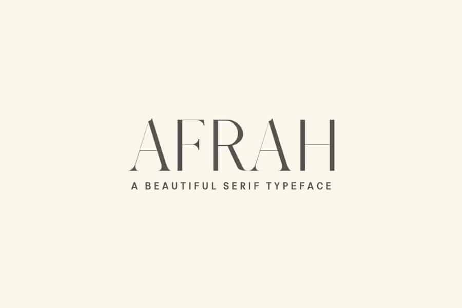 Afrah Font Similar To Bodoni