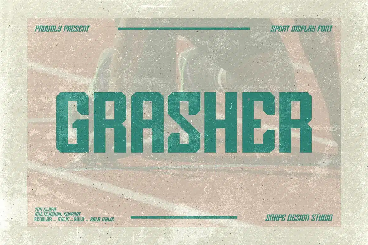 A crasher Basketball Font