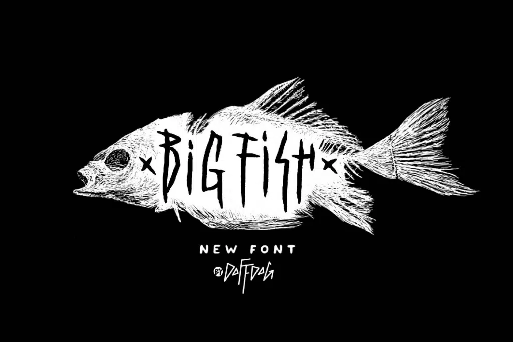 Big Fish DD - rock metal font