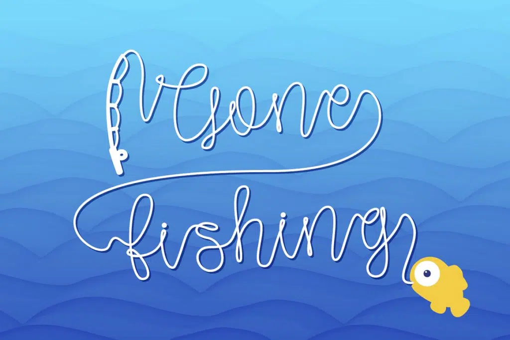 Gone Fishing - a fishing font