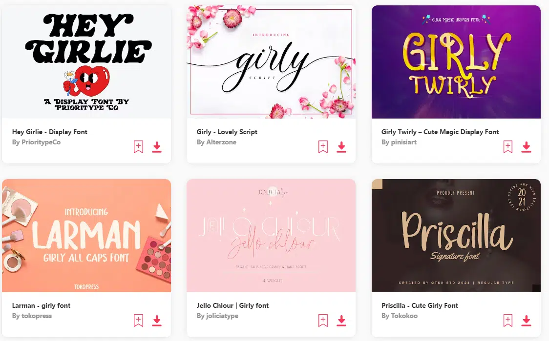 Best Girly Fonts - Envato Elements
