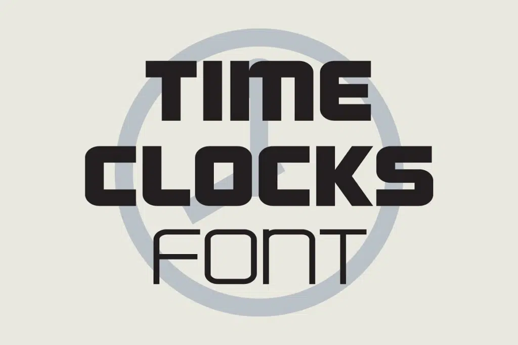 Time Clocks Font