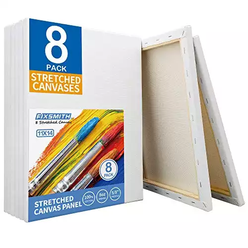 Stretched Canvas 11x14 10 Pack 10 oz. Triple Primed, Professional