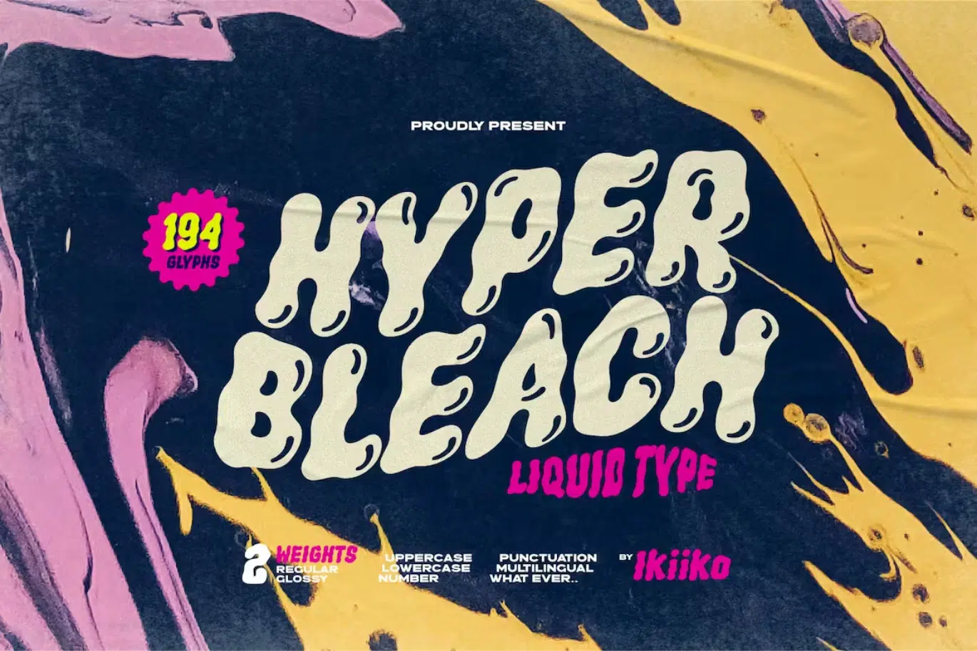 Hyper Bleach Liquid Font