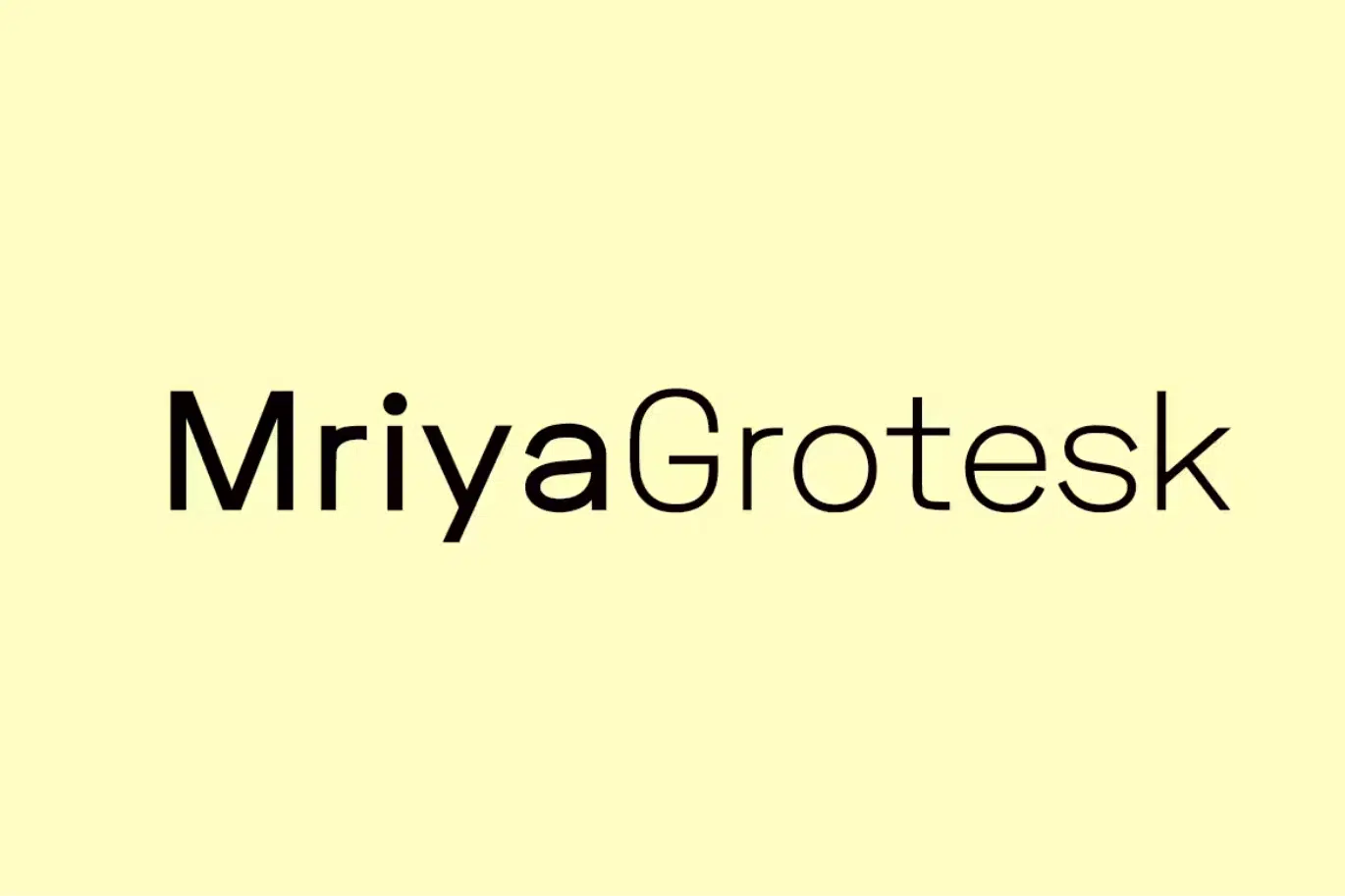Mriya Grotesk Font Similar To Raleway