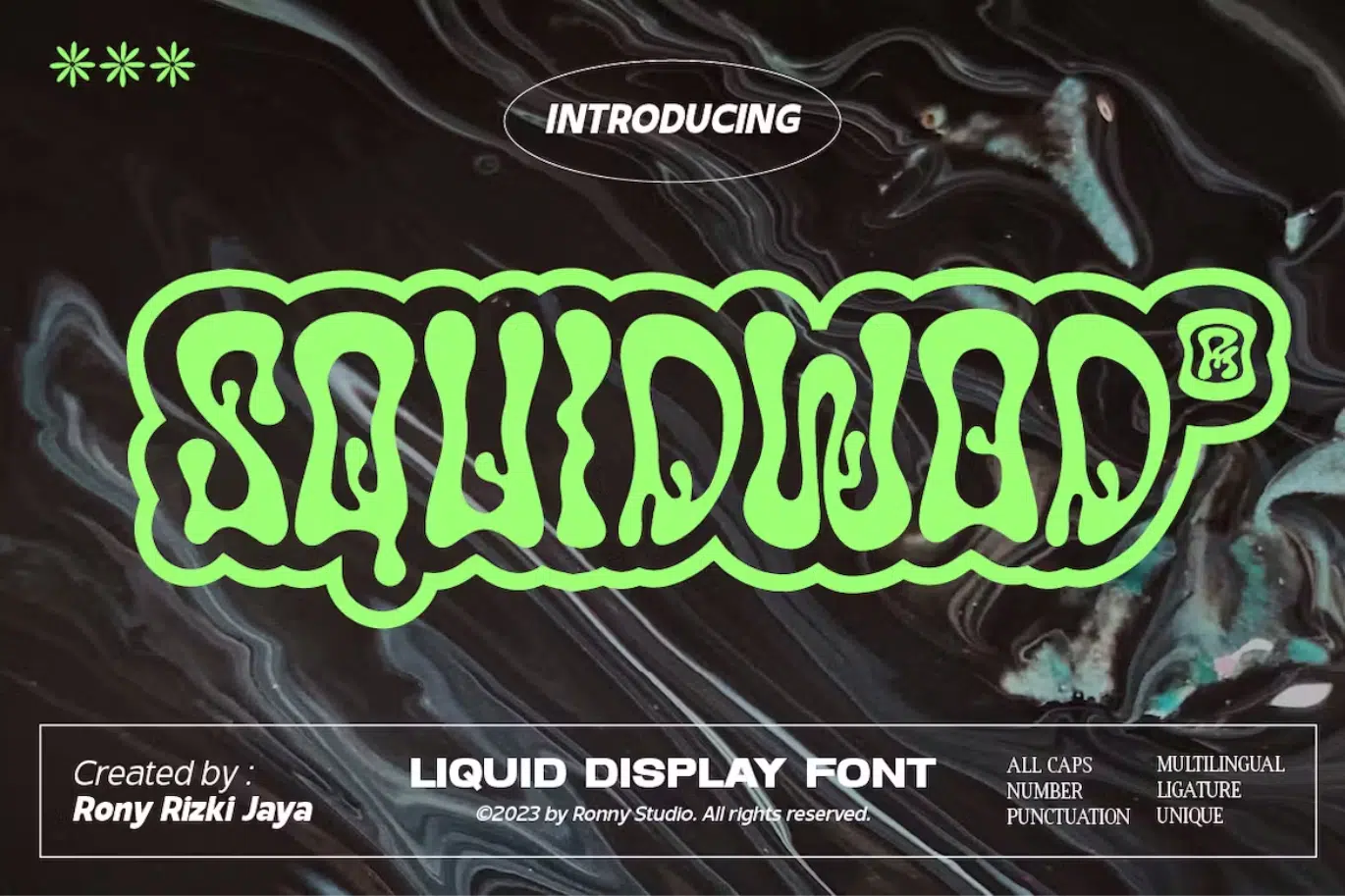 Squidwod Liquid Font
