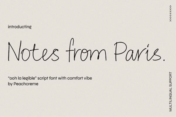 Notes from Paris Font