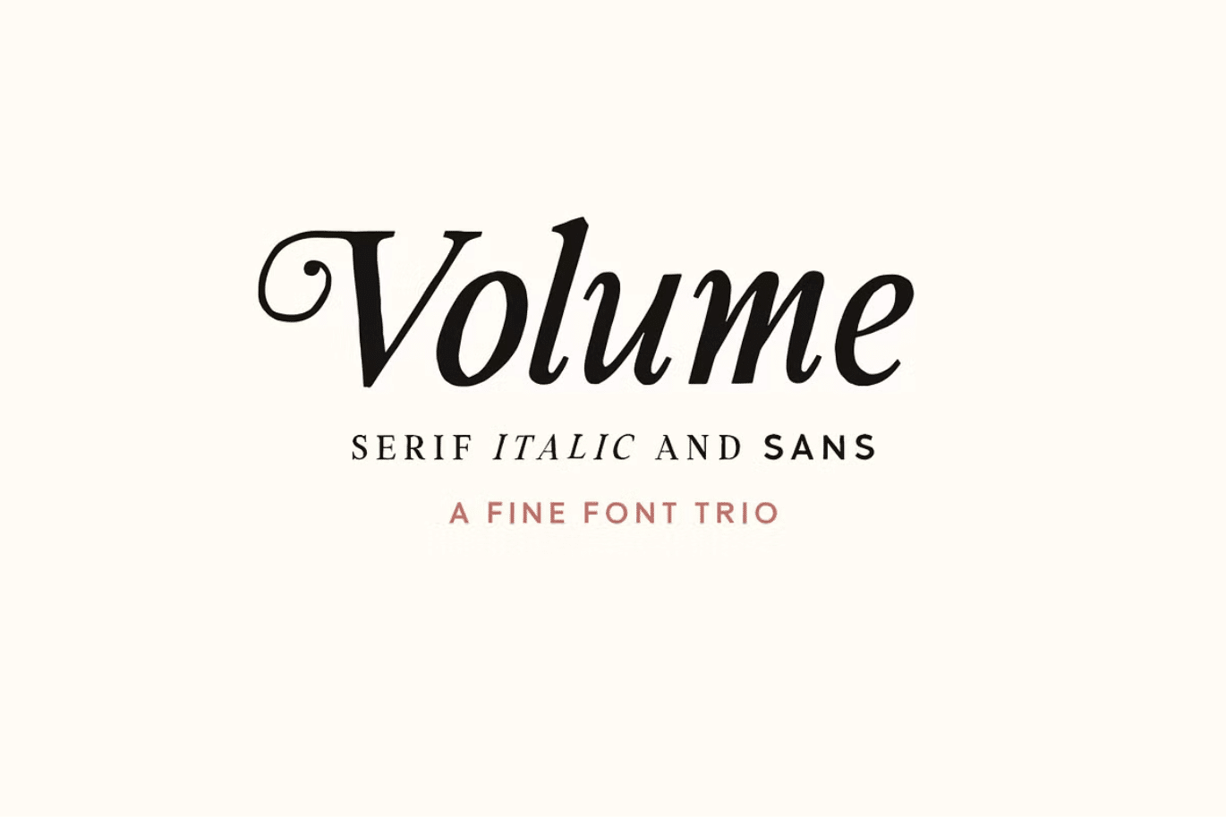 Volume Font