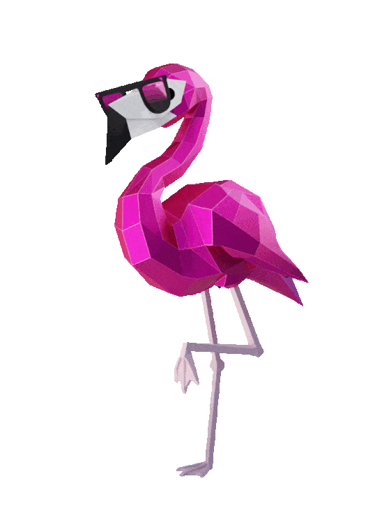 3D Flamingo Model Pinky Moving Idly