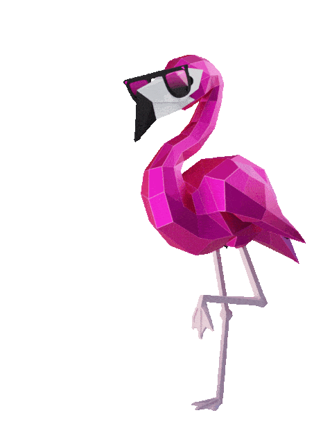 Pinky Flamingo Winking